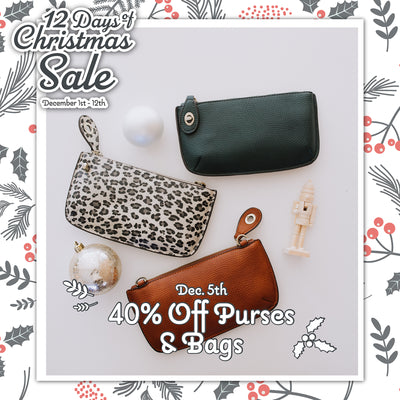 40% Off Purses and Bags during our 12 Days of Christmas Sale!
