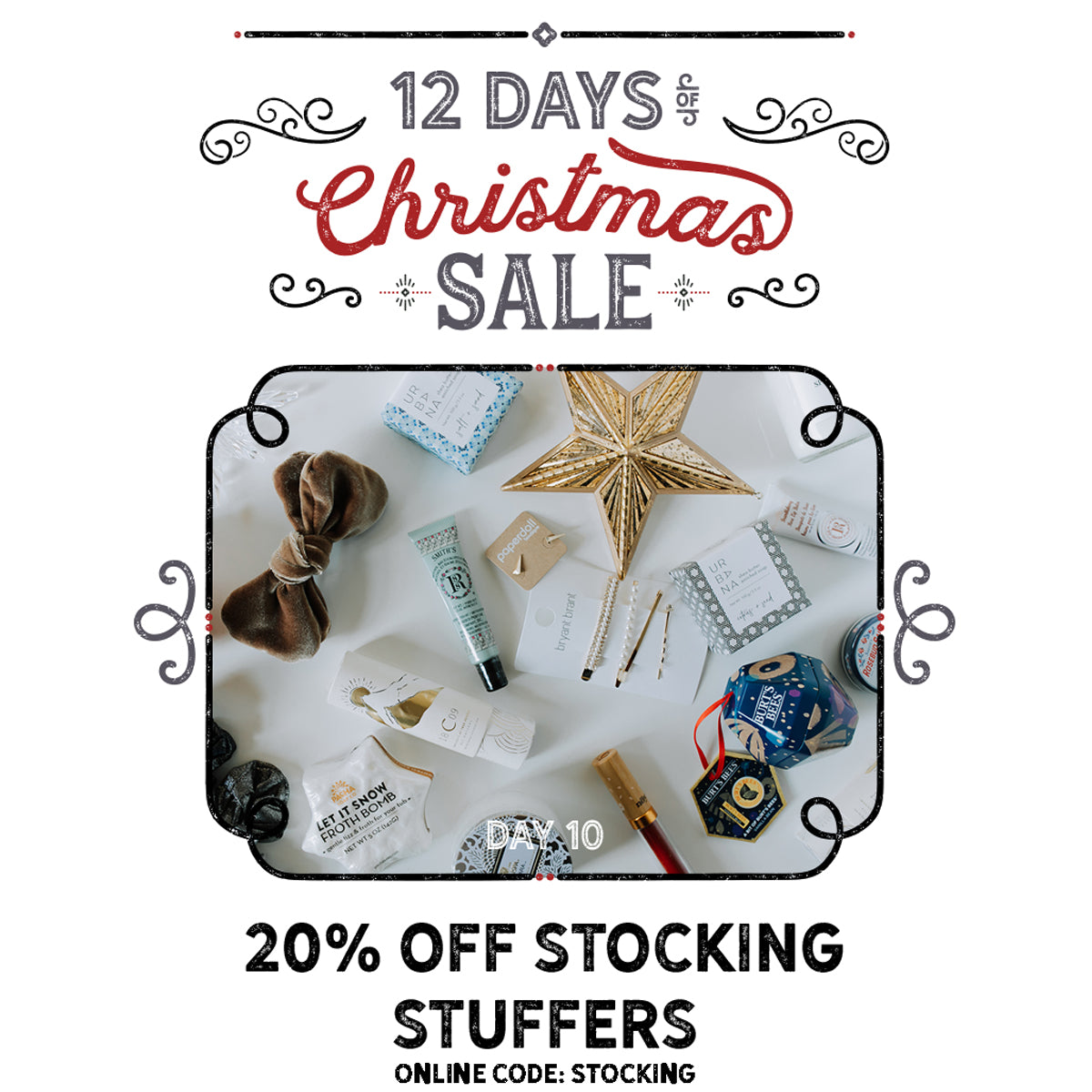20% Off All Stocking Stuffers! Accessories, Jewlery, Bath Products - You Name it!