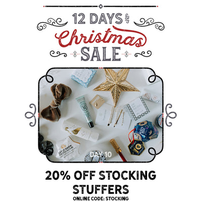 20% Off All Stocking Stuffers! Accessories, Jewlery, Bath Products - You Name it!