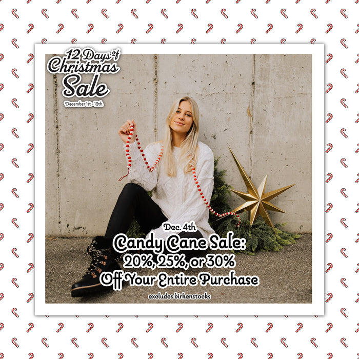 Candy Cane Sale! 20%, 25%, or 30% Off Your Entire Purchase!