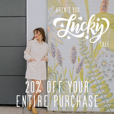 Aren't You Lucky Sale! Take 20% Off Your Entire Purchase.