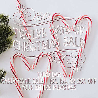 Day Three of Twelve Days of Christmas! Pick a Candy Cane and Pick Your discount.