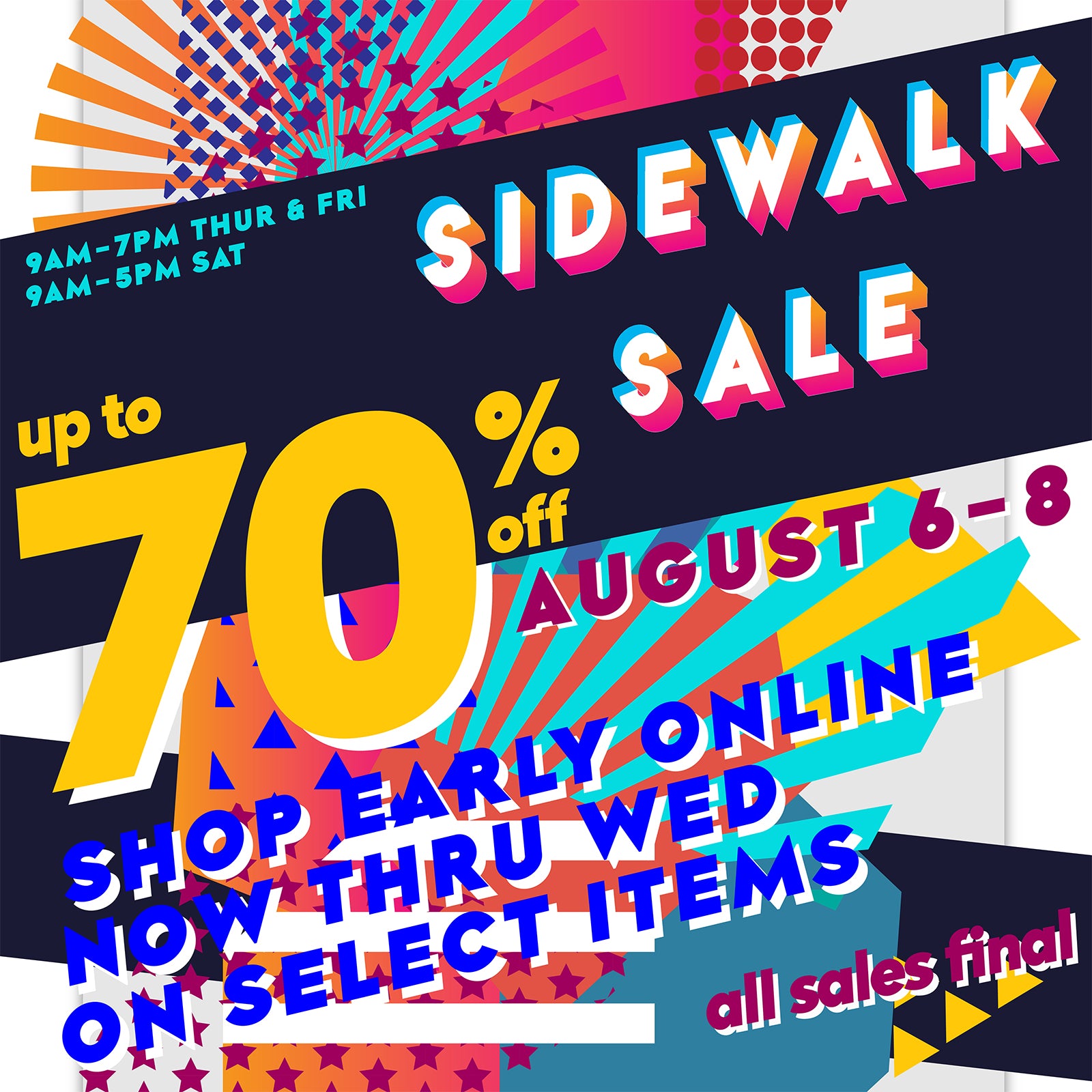 Ready, Set, Go...Sidewalk Sales!