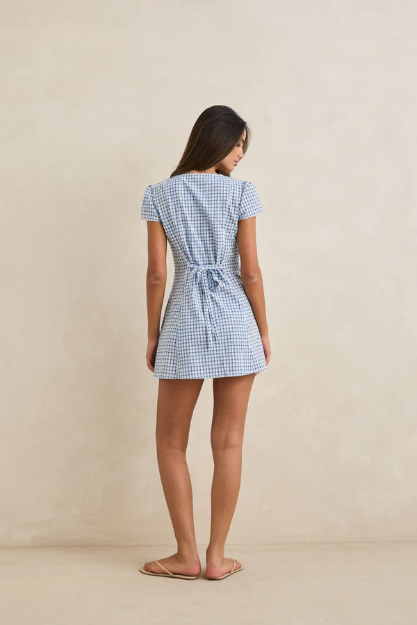 Rhythm Lola Check Cap Sleeve Mini Dress