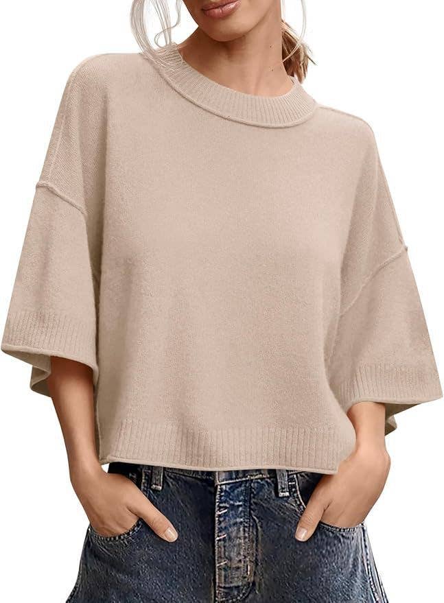 Boxy Drop Shoulder Sweater