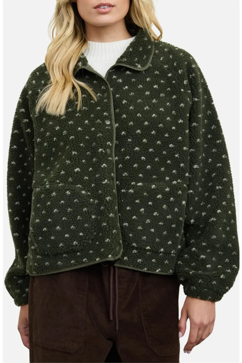 Dotted High Pile Fleece Jacket