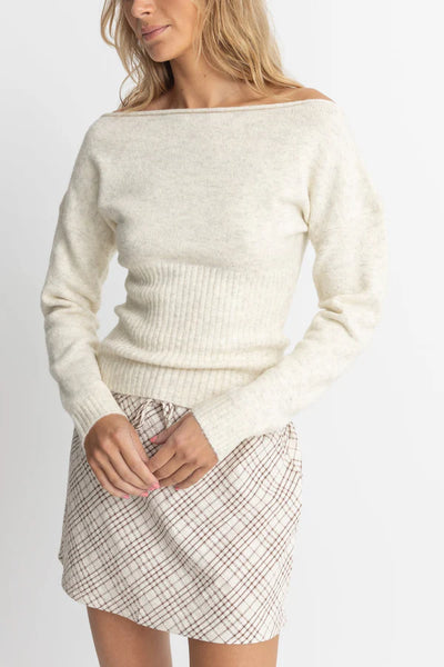 CHLOE KNIT BOATNECK PULLOVER