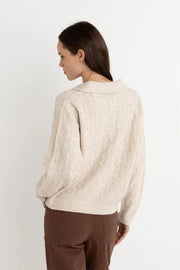 Lexie V-Neck Collared Sweater