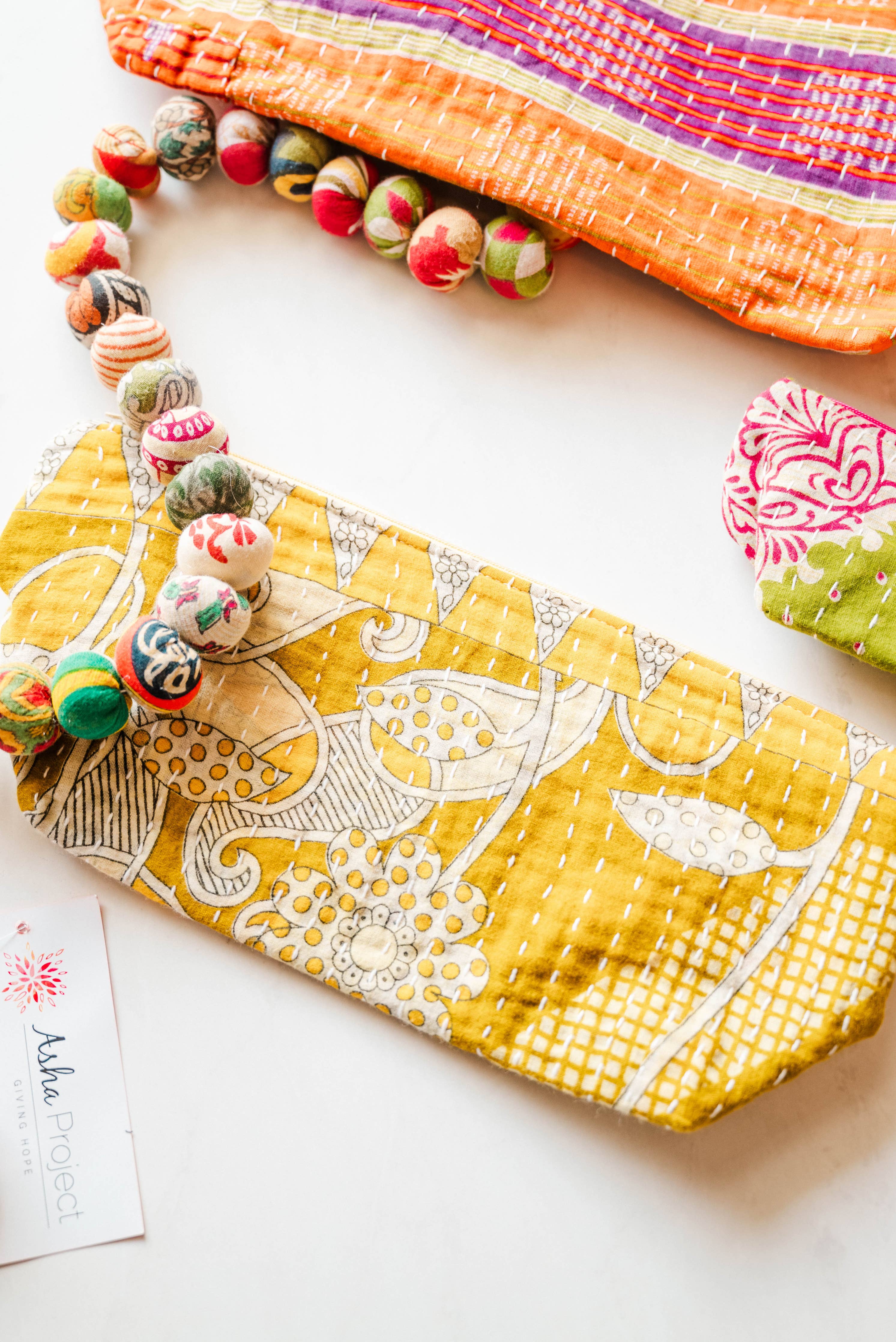 Kantha Cosmetic Bag | Large