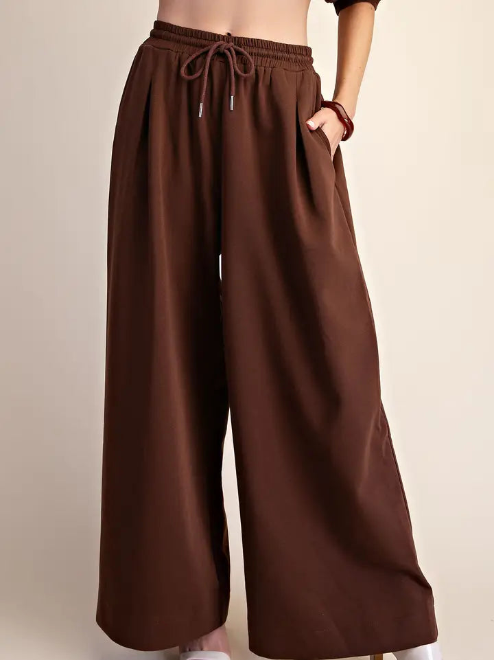 Drawstring Wide Leg Sweatpants