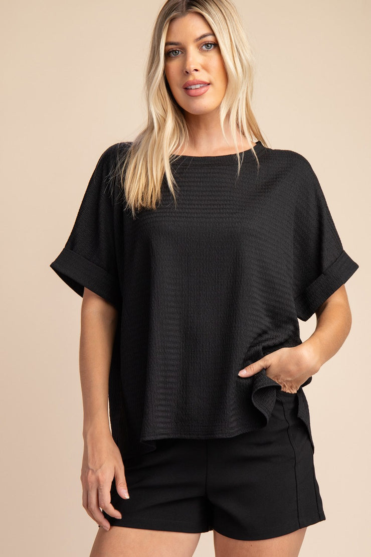 DOLMAN SLEEVE KNIT TOP