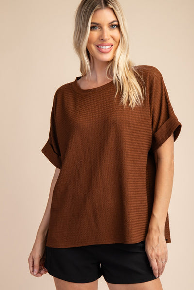 DOLMAN SLEEVE KNIT TOP