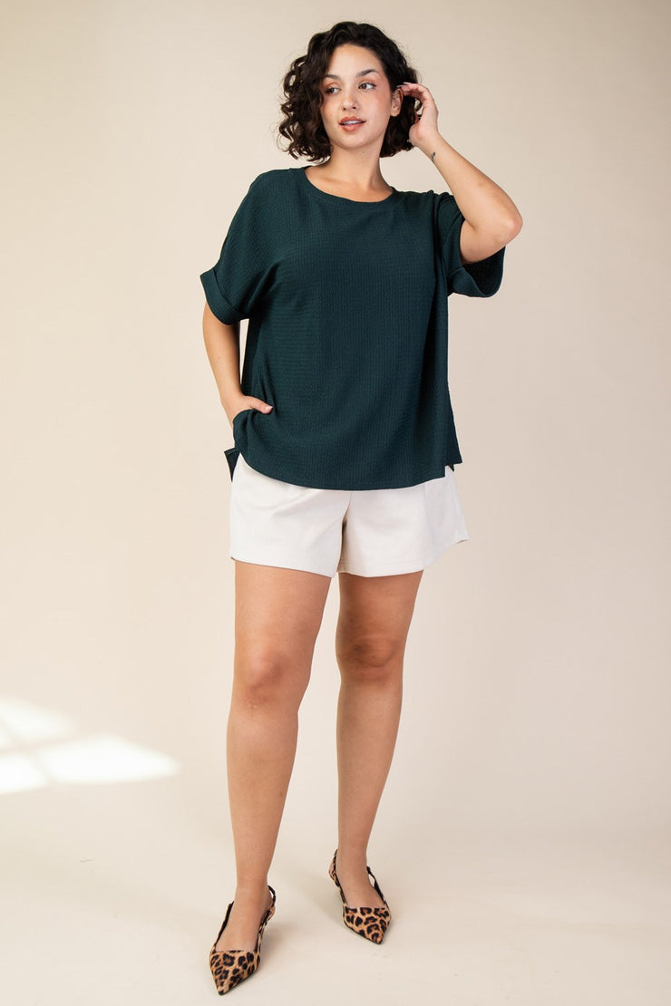 DOLMAN SLEEVE KNIT TOP