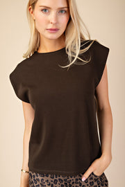 ROUND NECK DROP SLEEVE TOP