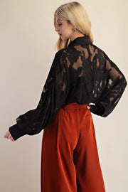 Lace Front Button Top