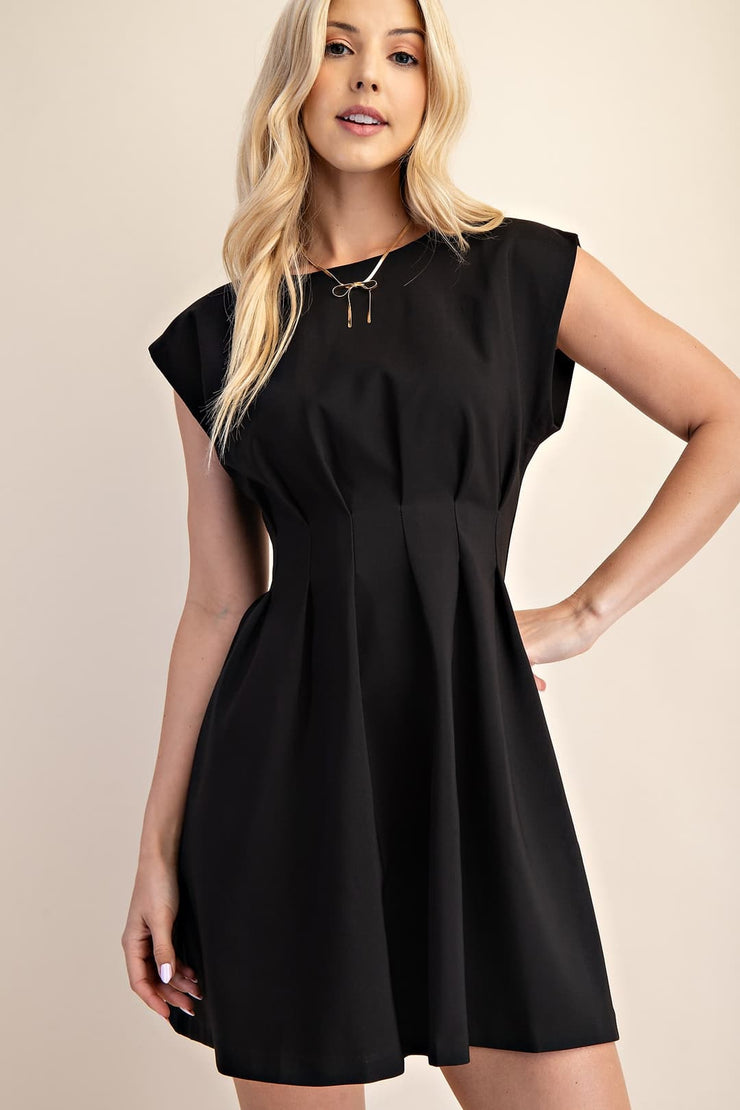 Pleated Mini Dress
