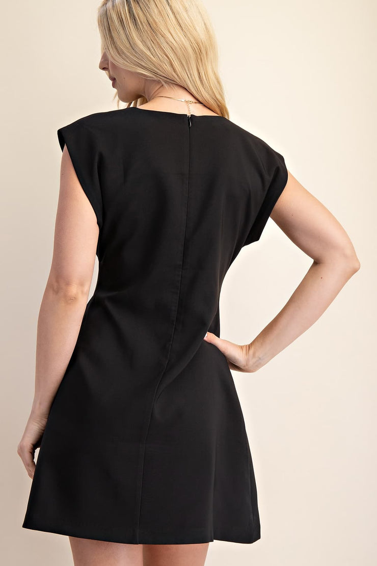Pleated Mini Dress