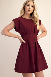 Pleated Mini Dress