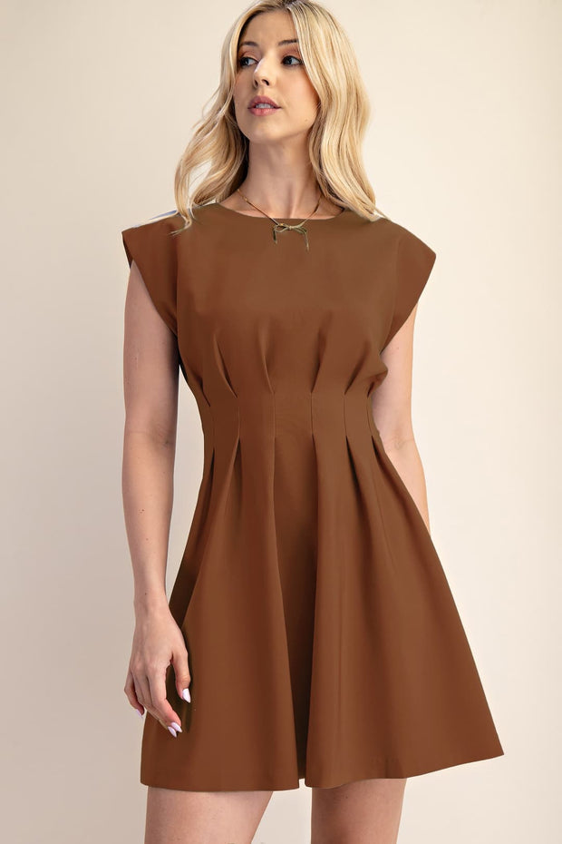 Pleated Mini Dress