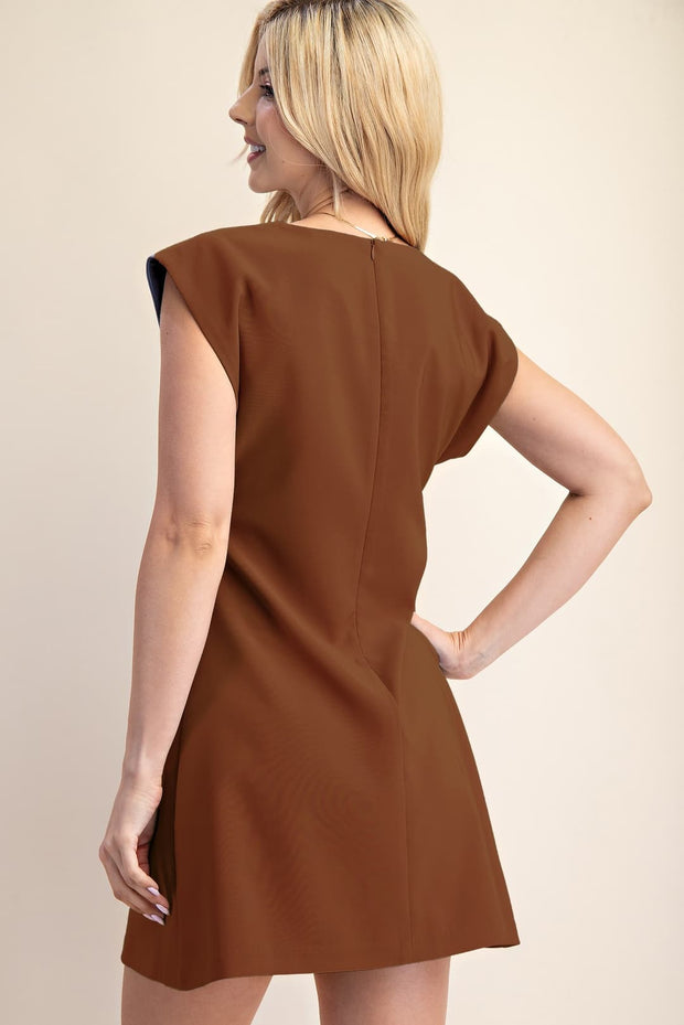 Pleated Mini Dress