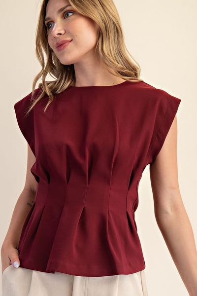 Amelia Pleated Top