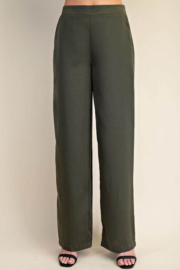 Hi Waisted Wide Leg Pants