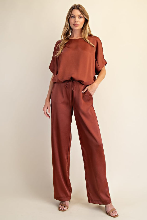 Hi Waisted Wide Leg Pants