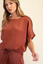 Jenna Satin S/S Top