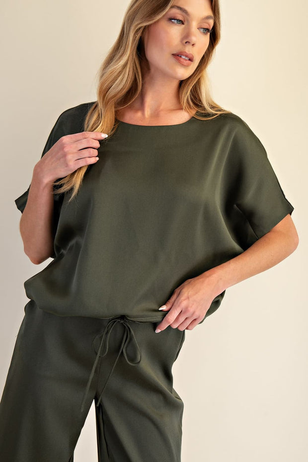 Jenna Satin S/S Top