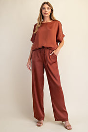 Jenna Satin S/S Top