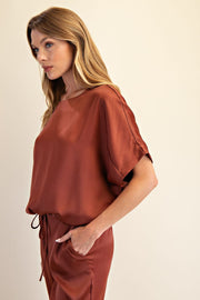 Jenna Satin S/S Top