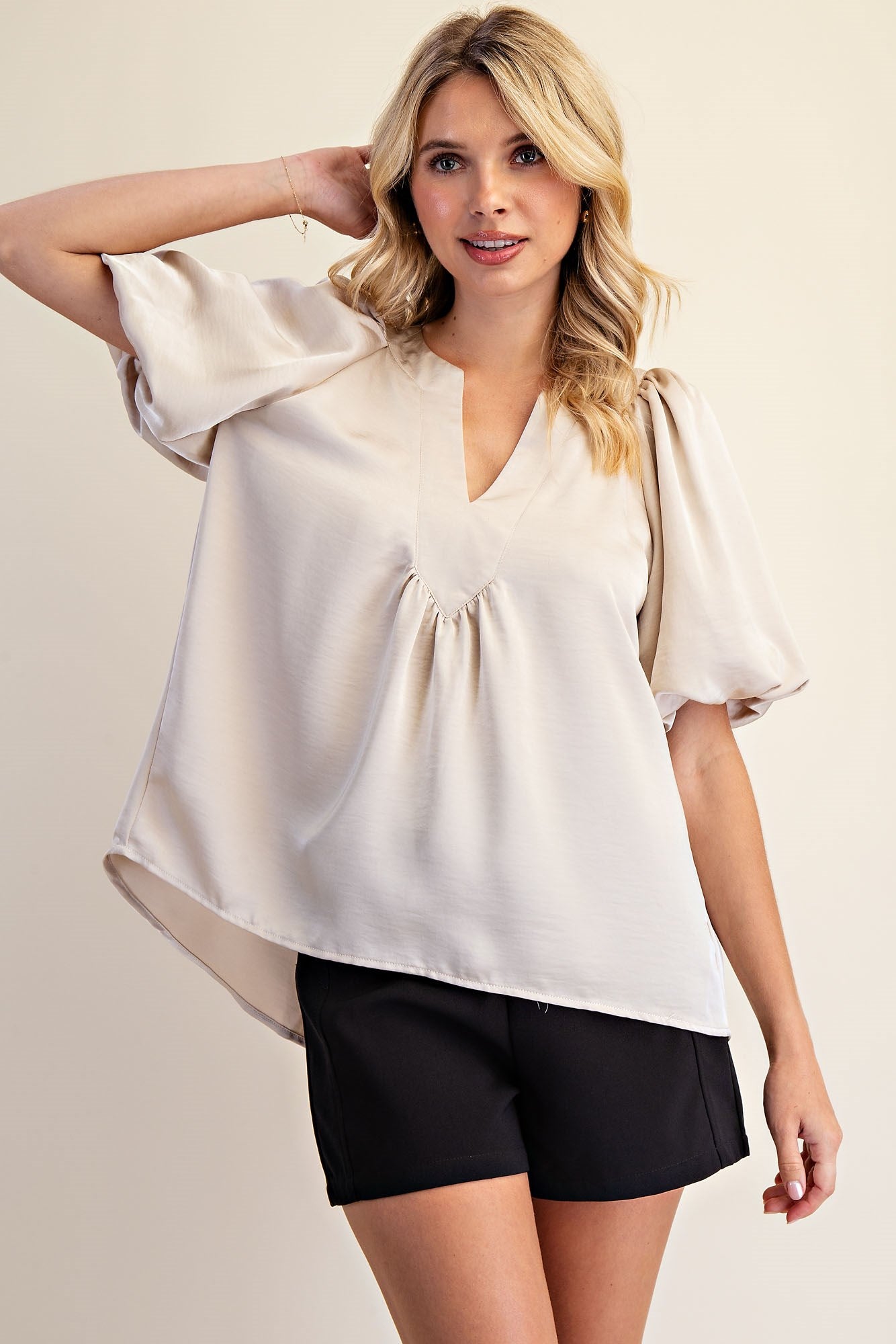 Giana Puff S/S Sleeve Top