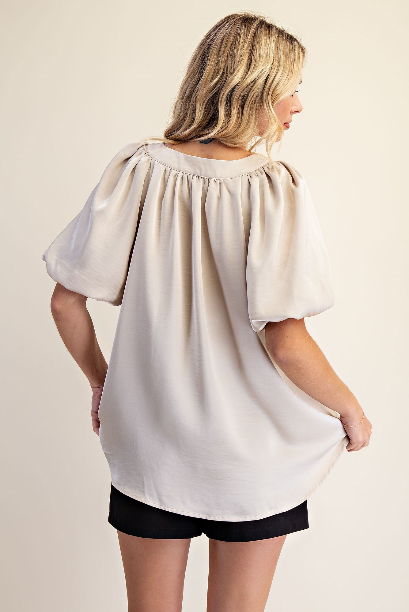 Giana Puff S/S Sleeve Top