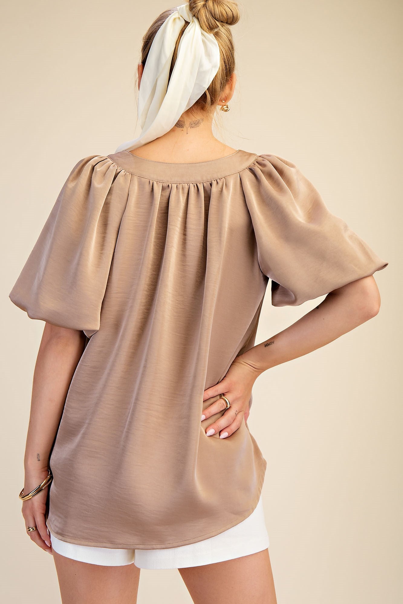 Giana Puff S/S Sleeve Top