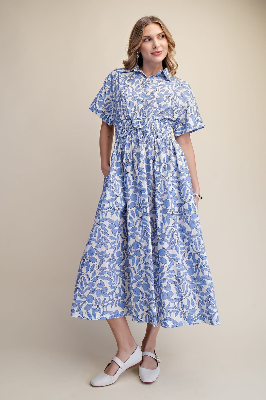 Martha Printed Midi Dress