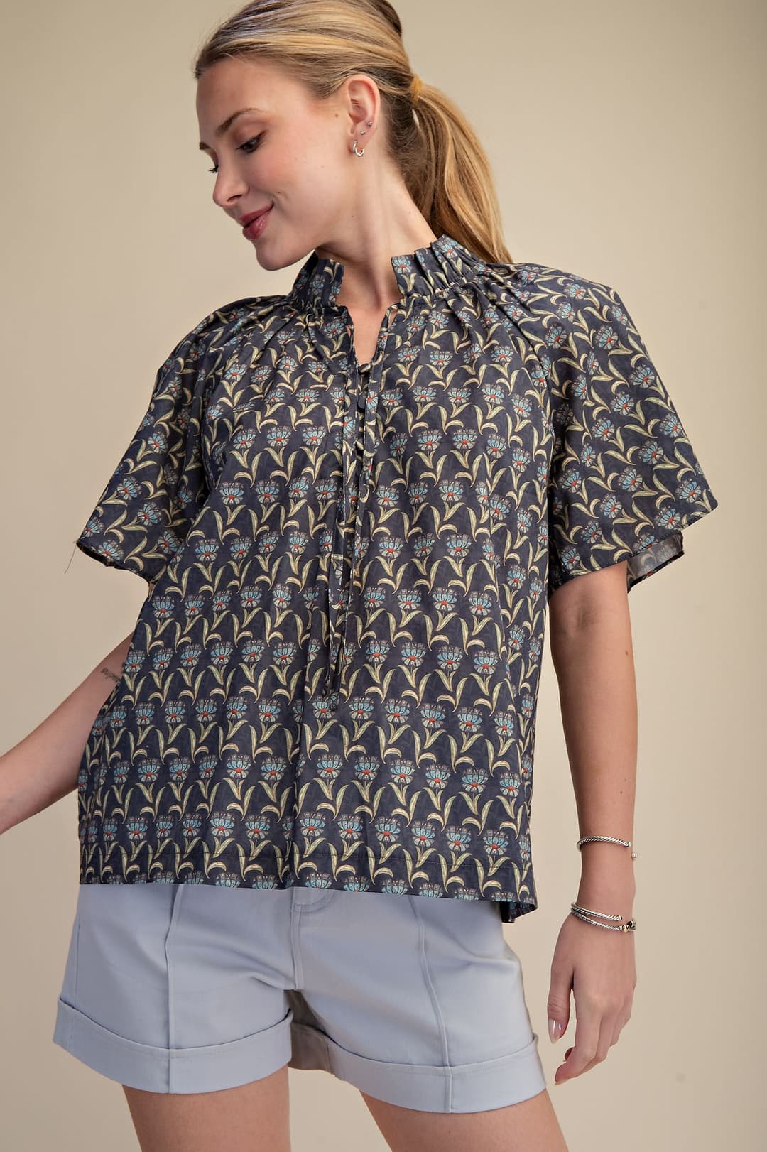 Beulah Boho Ruffle Top