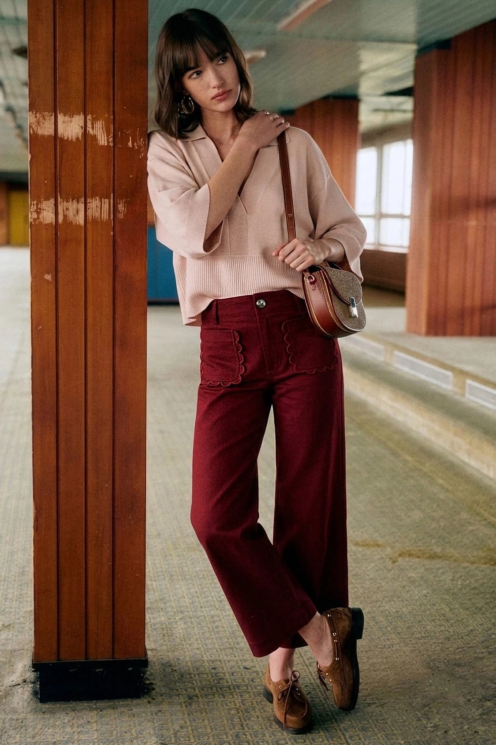 Colette Cropped Scallop Pocket Pants