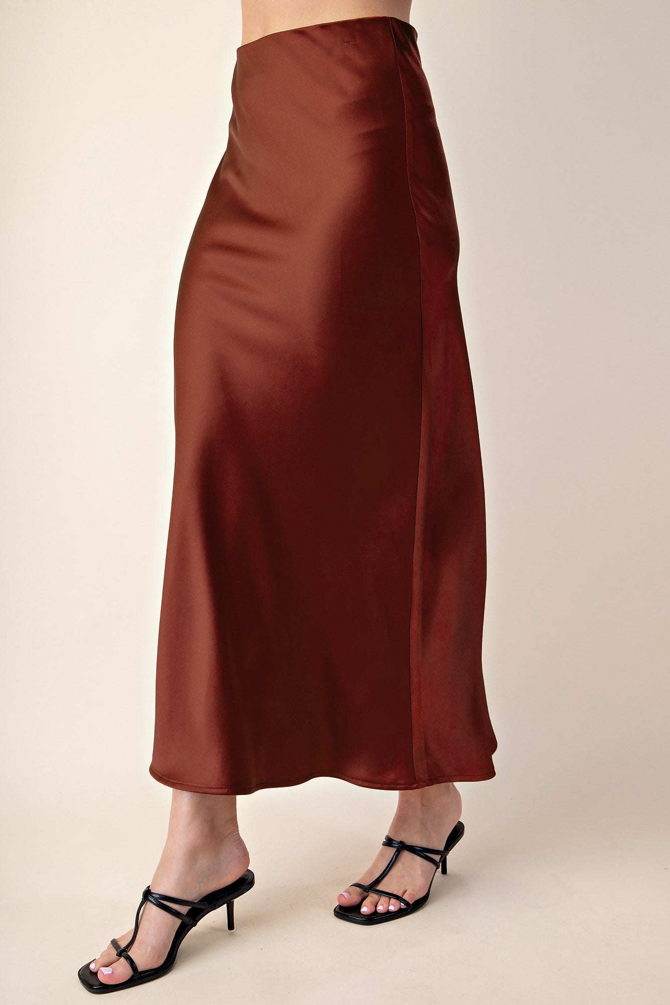 Classic Satin Midi Skirt
