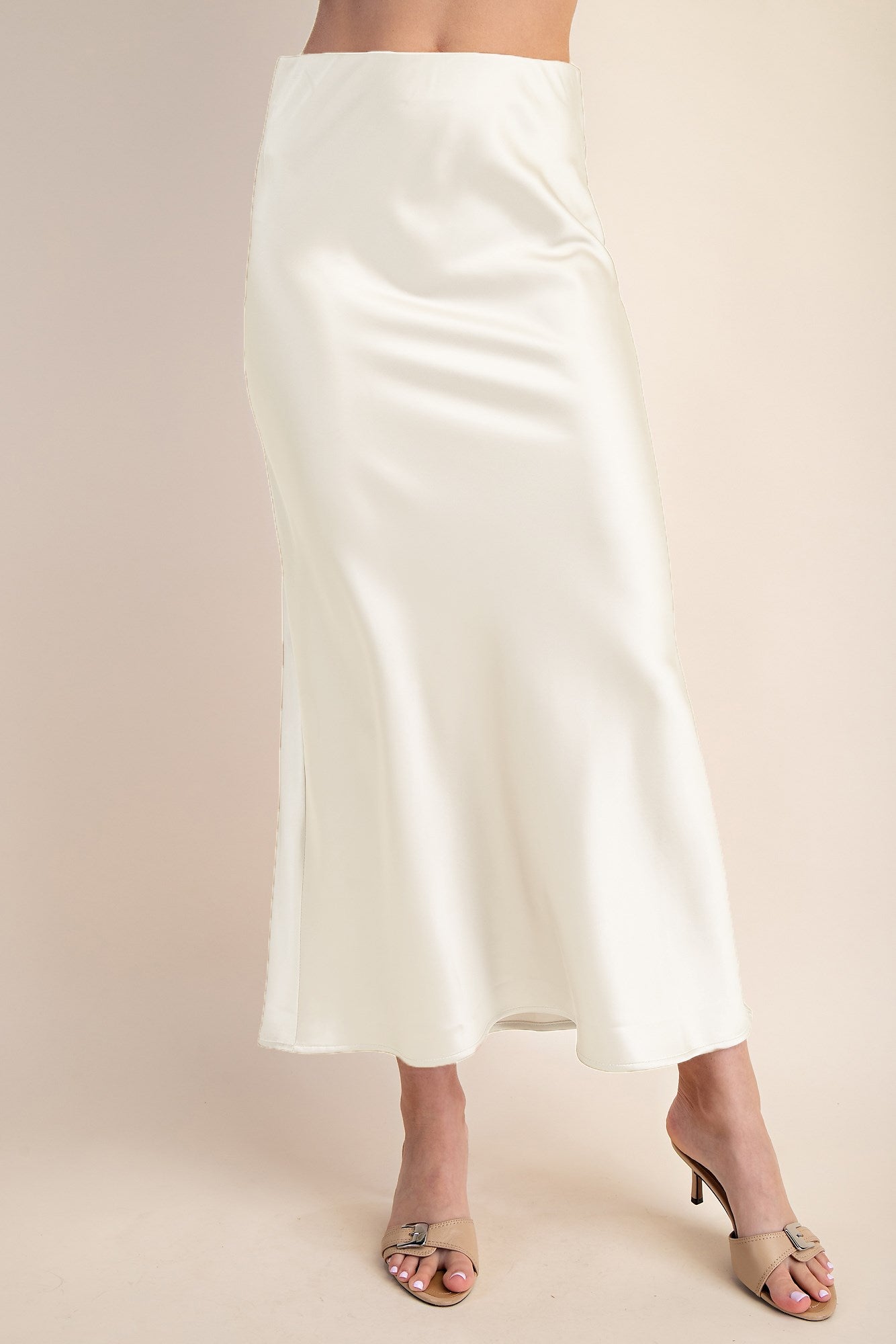 Classic Satin Midi Skirt