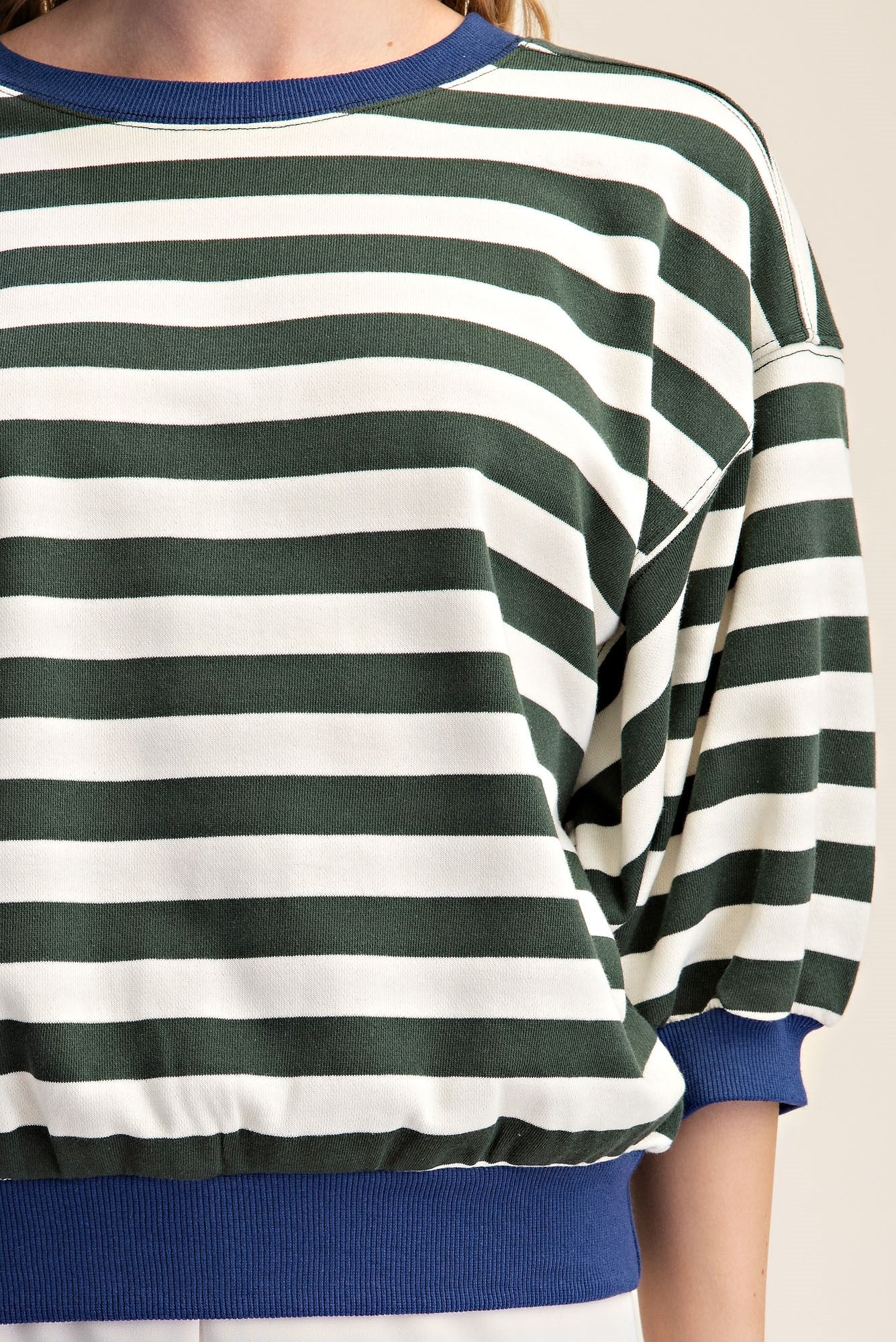 Alyssa Striped Banded Top