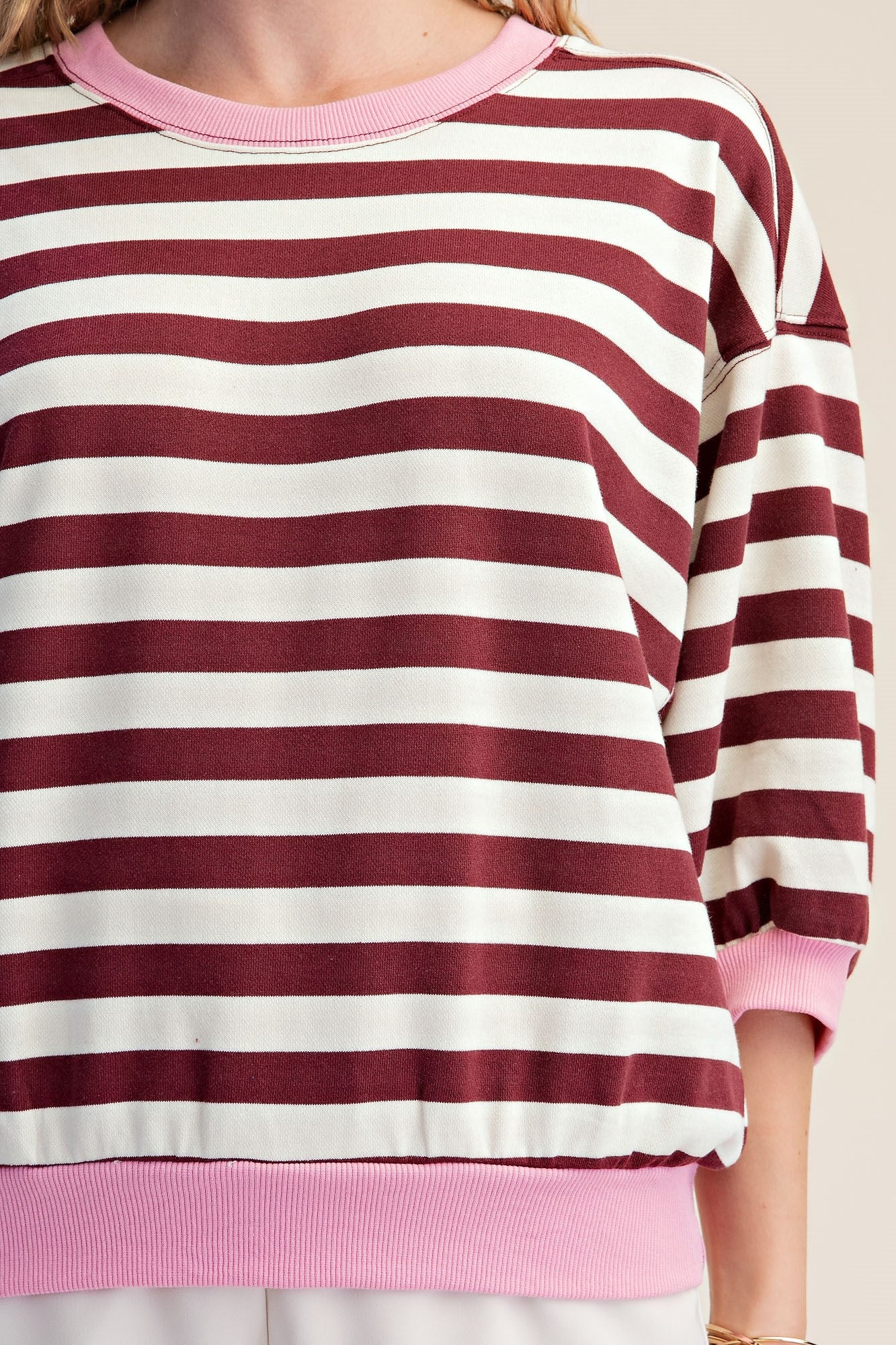 Alyssa Striped Banded Top