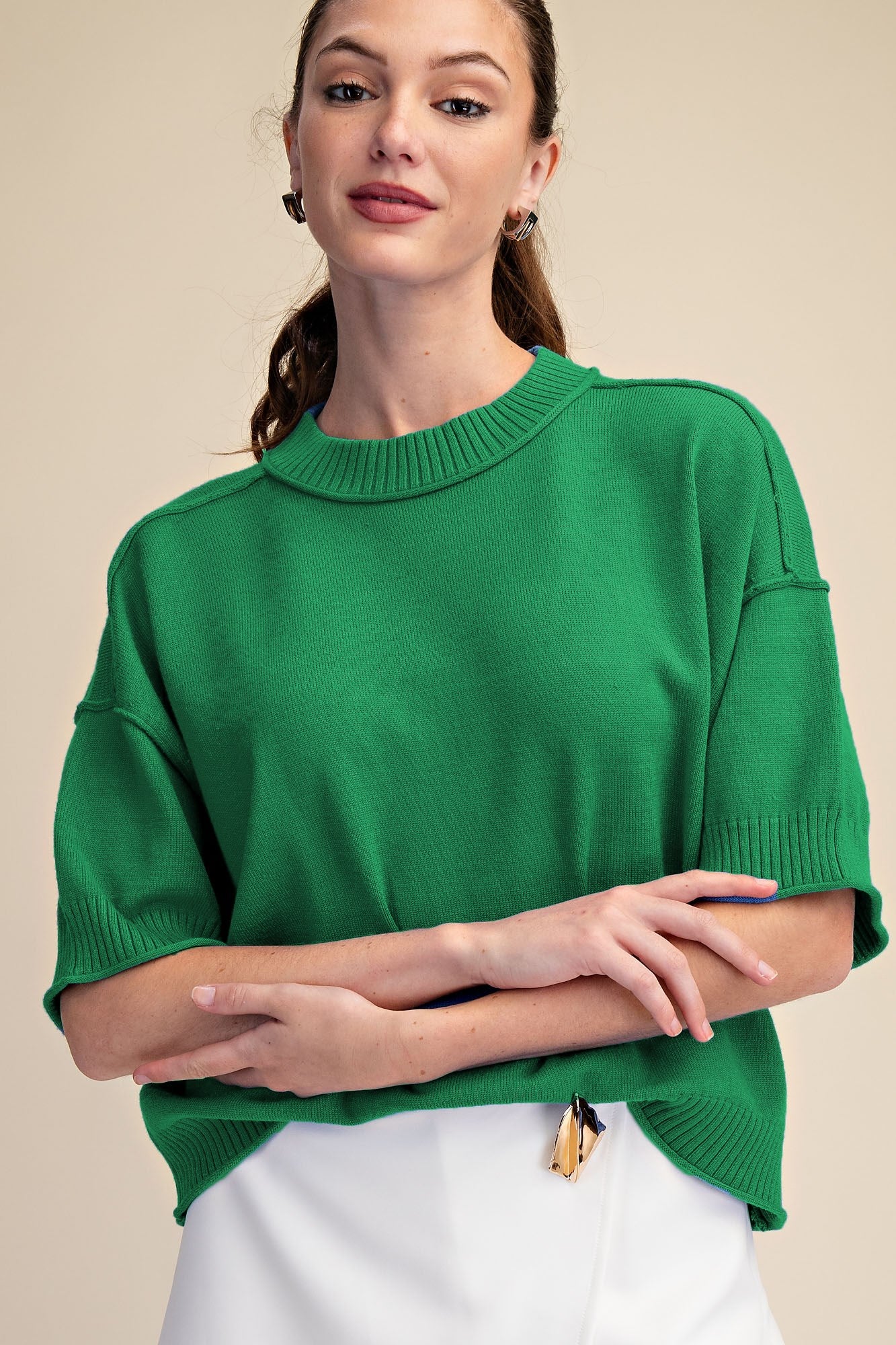 Classic Half Sleeve Sweater Top