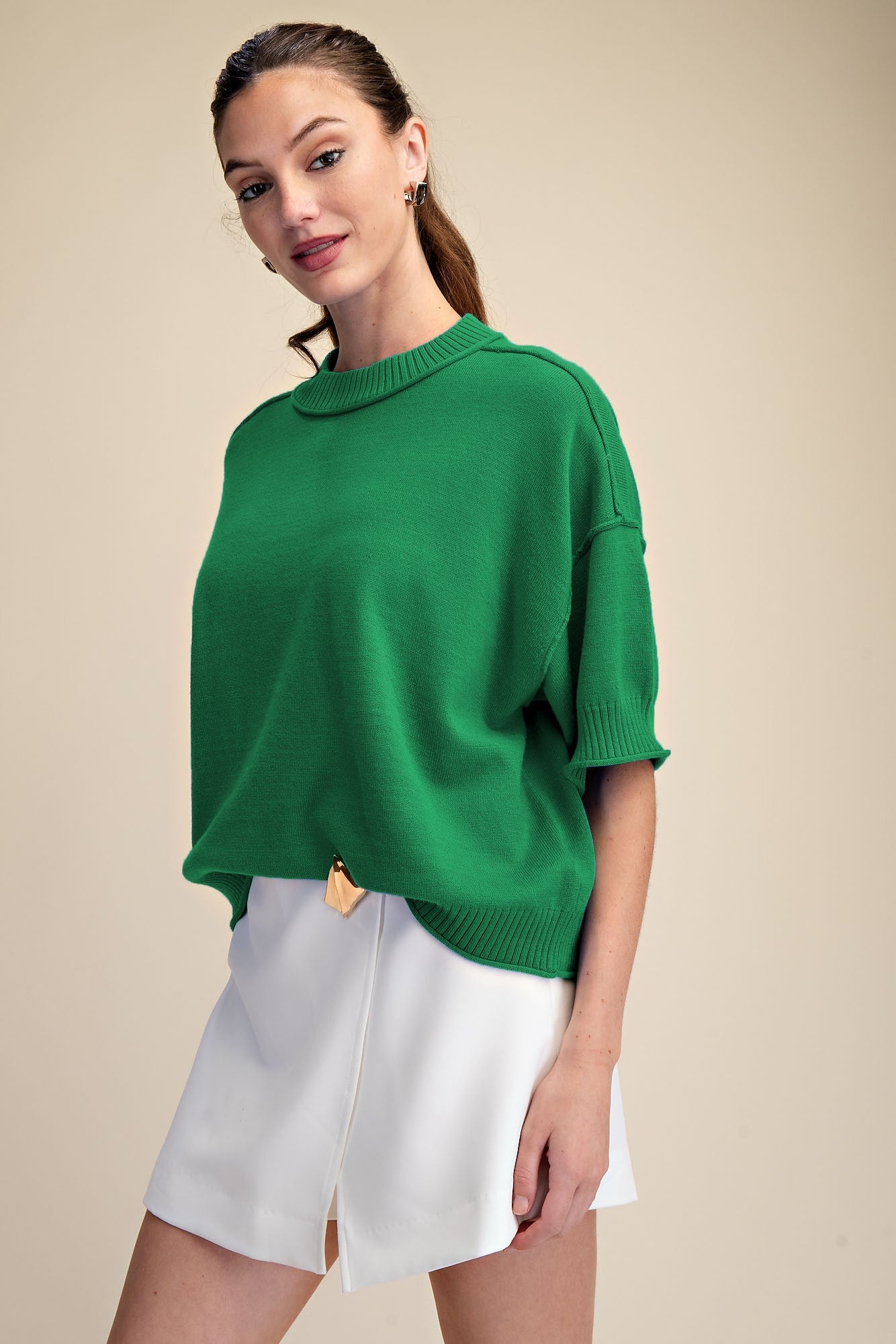 Classic Half Sleeve Sweater Top