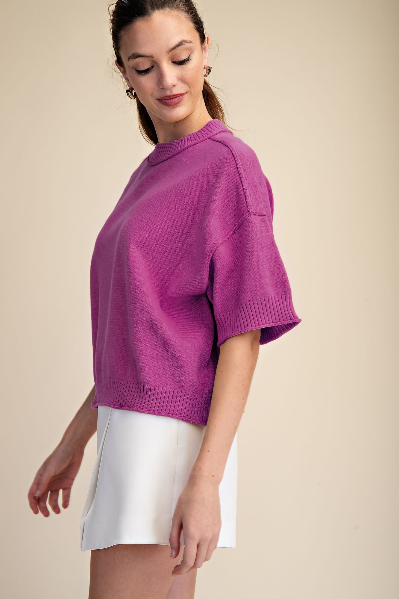 Classic Half Sleeve Sweater Top