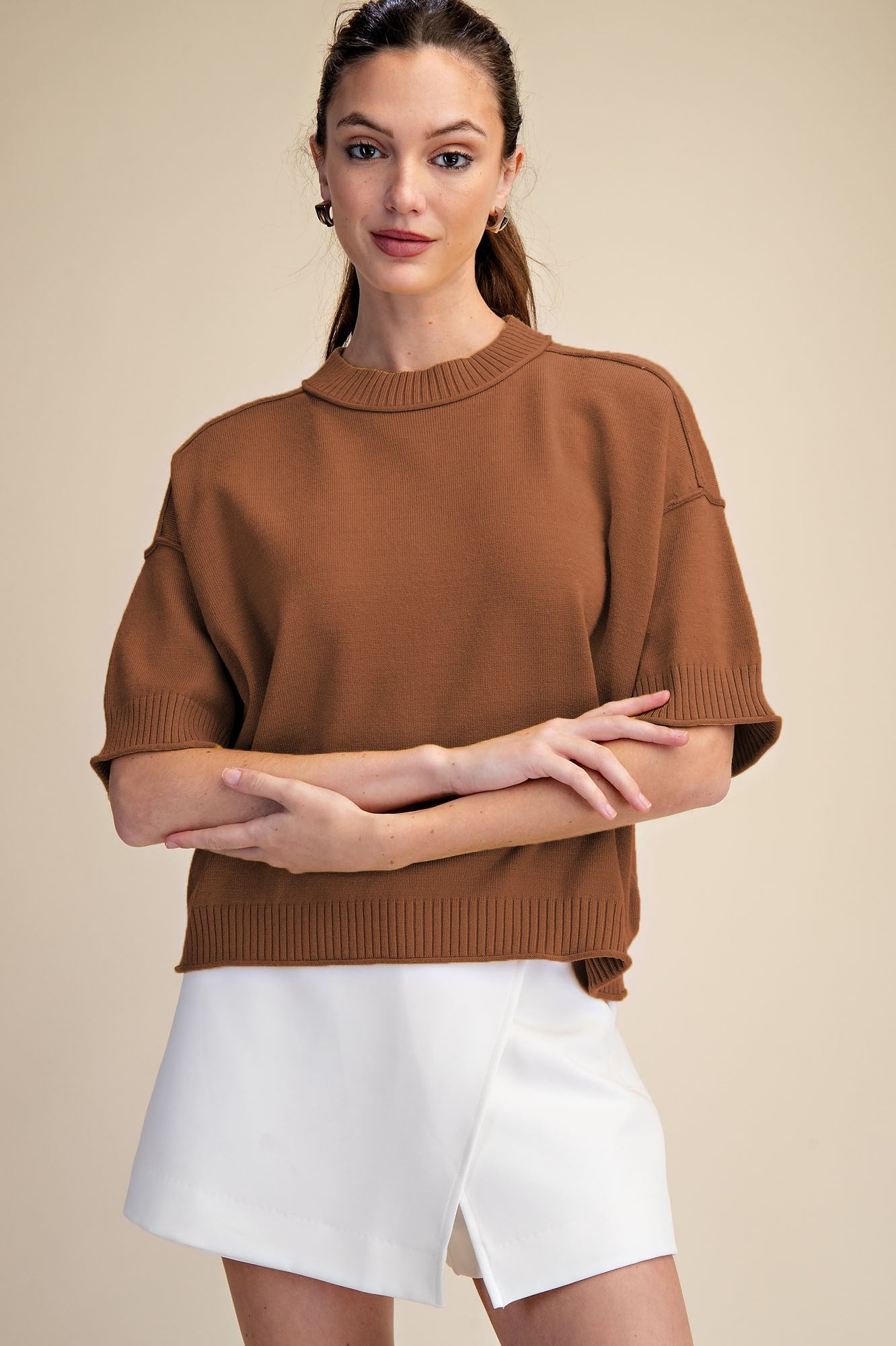 Classic Half Sleeve Sweater Top