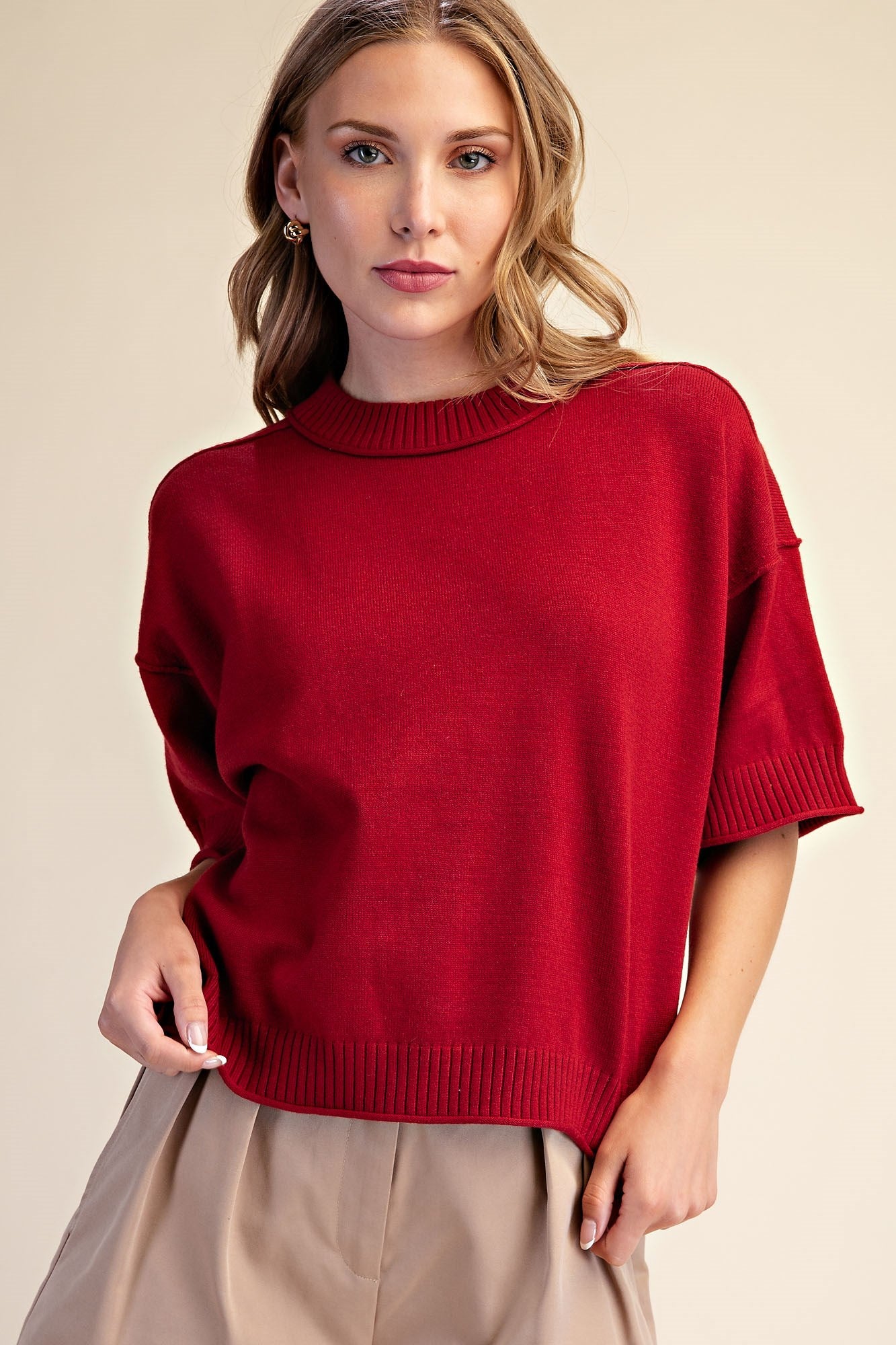 Classic Half Sleeve Sweater Top