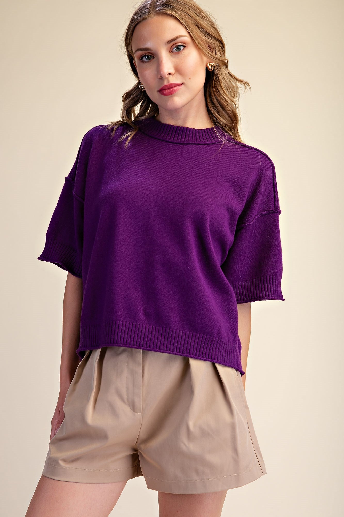 Classic Half Sleeve Sweater Top