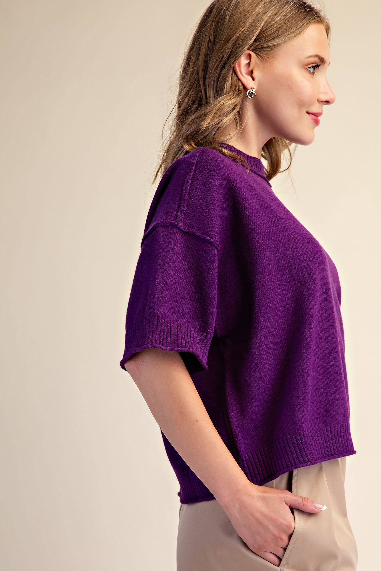 Classic Half Sleeve Sweater Top