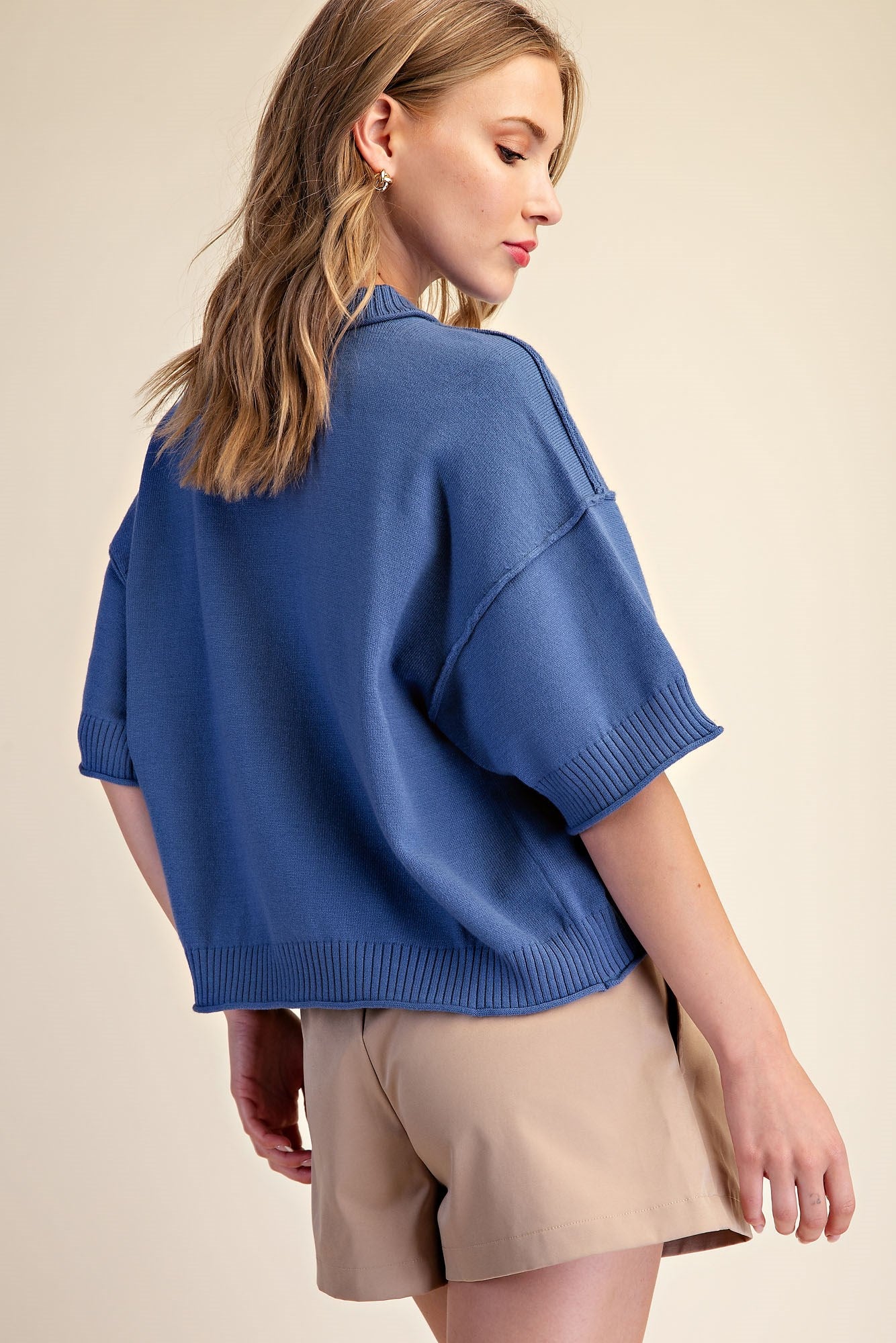 Classic Half Sleeve Sweater Top
