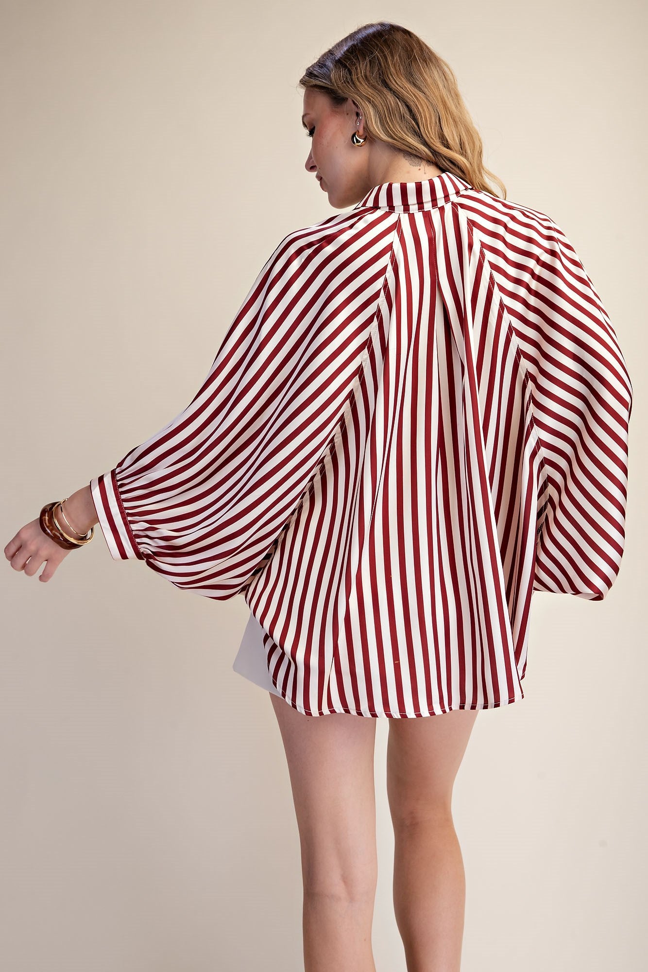Stripe Oversized Button Shirt